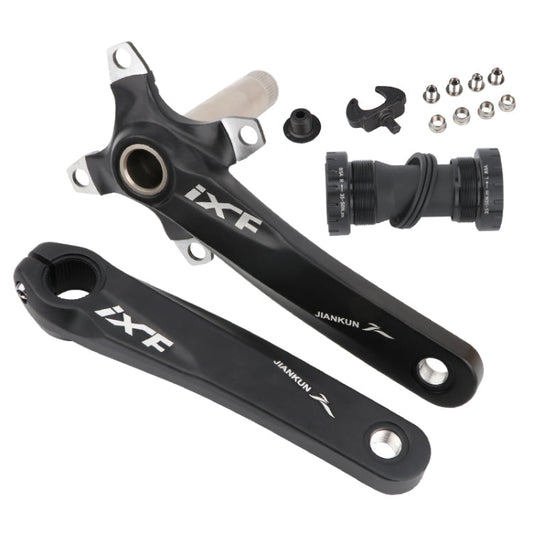 Skorter | JIANKUN IXF Mountain Bike Hollow Crank Modified, Style:Left and Right Crank+Bottom Bracket(Black)