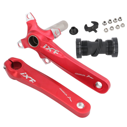 Skorter | JIANKUN IXF Mountain Bike Hollow Crank Modified, Style:Left and Right Crank+Bottom Bracket(Red)