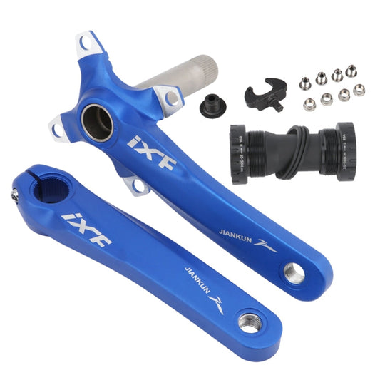 Skorter | JIANKUN IXF Mountain Bike Hollow Crank Modified, Style:Left and Right Crank+Bottom Bracket(Blue)