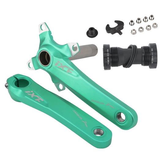Skorter | JIANKUN IXF Mountain Bike Hollow Crank Modified, Style:Left and Right Crank+Bottom Bracket(Green)
