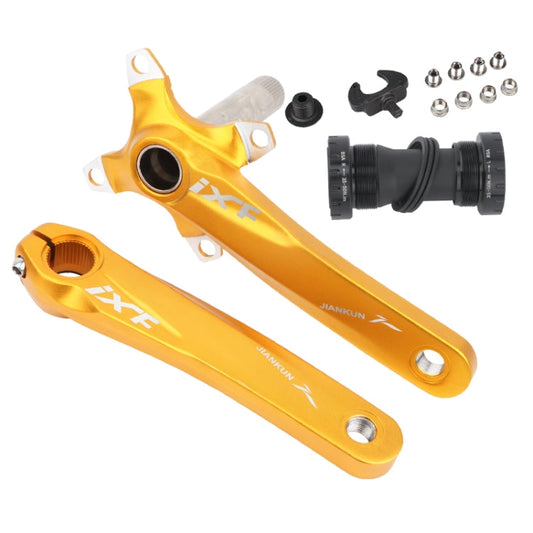 Skorter | JIANKUN IXF Mountain Bike Hollow Crank Modified, Style:Left and Right Crank+Bottom Bracket(Yellow)