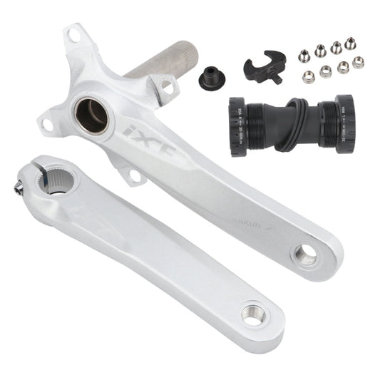 Skorter | JIANKUN IXF Mountain Bike Hollow Crank Modified, Style:Left and Right Crank+Bottom Bracket(Silver)