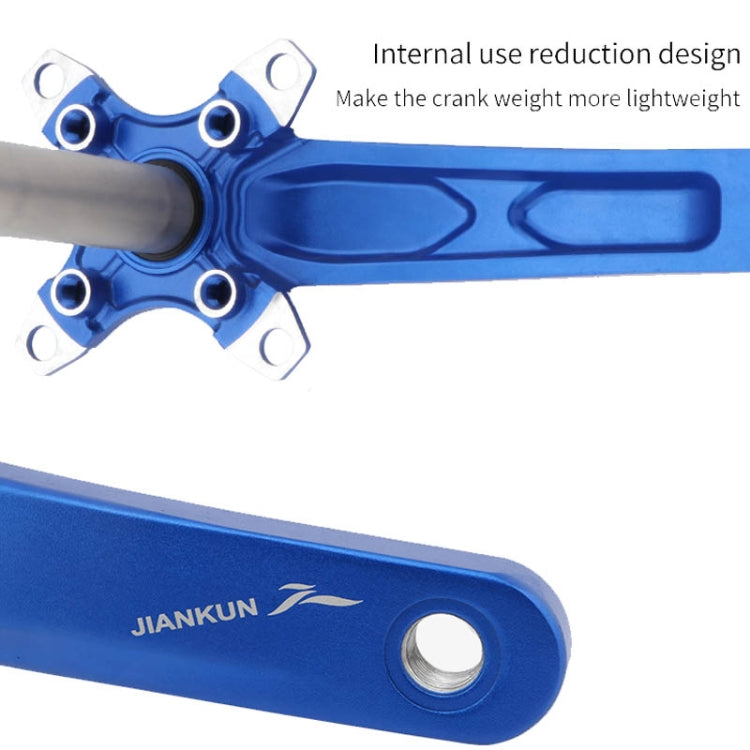 Skorter | JIANKUN IXF Mountain Bike Hollow Crank Modified, Style:Left and Right Crank+Bottom Bracket(Yellow)
