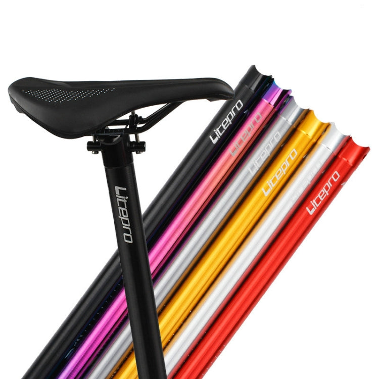 Skorter | Litepro 412 Folding Bicycle Seatpost 33.9mm LP Plum Blossom Seat Tube, Colour: Electroplating Colorful