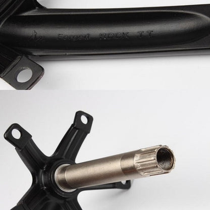 Skorter | Litepro Folding Bicycle LP Hollow One-piece Crank Tooth Disc Bottom Axle Modified SP8, Style:Left and Right Crank+Bottom Bracket(Black)