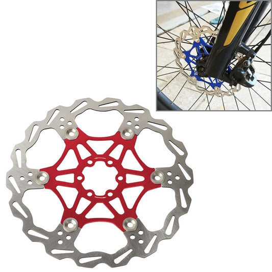 Skorter | SNAIL FD-01 Mountain Bike Floating Disc Bicycle Brake Pad Six Nail Brake Disc, Size:203mm, Color:Red