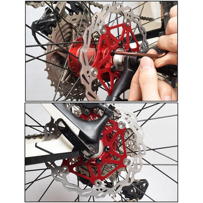 Skorter | SNAIL FD-01 Mountain Bike Floating Disc Bicycle Brake Pad Six Nail Brake Disc, Size:203mm, Color:Red