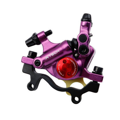 Skorter | ZOOM HB100 Mountain Bike Hydraulic Brake Caliper Folding Bike Cable Pull Hydraulic Disc Brake Caliper, Style:Rear(Purple)