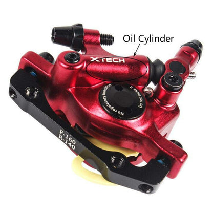 Skorter | ZOOM HB100 Mountain Bike Hydraulic Brake Caliper Folding Bike Cable Pull Hydraulic Disc Brake Caliper, Style:Front and Rear(Black)