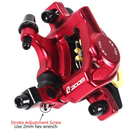 Skorter | ZOOM HB100 Mountain Bike Hydraulic Brake Caliper Folding Bike Cable Pull Hydraulic Disc Brake Caliper, Style:Front and Rear(Black)
