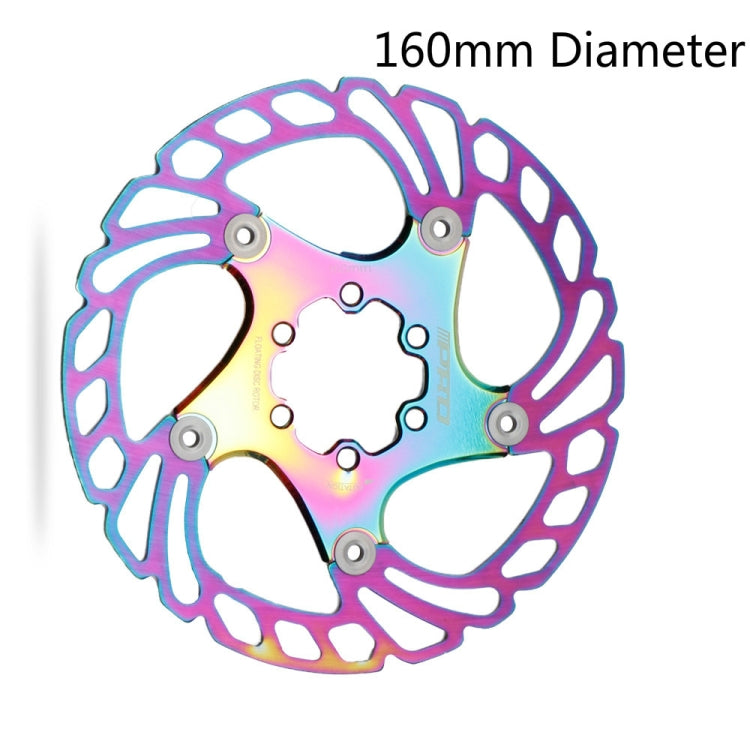 Skorter | IIIPRO Floating Disc Road Mountain Bike Six Nail Disc Brake Disc, Size:160mm(Colorful)