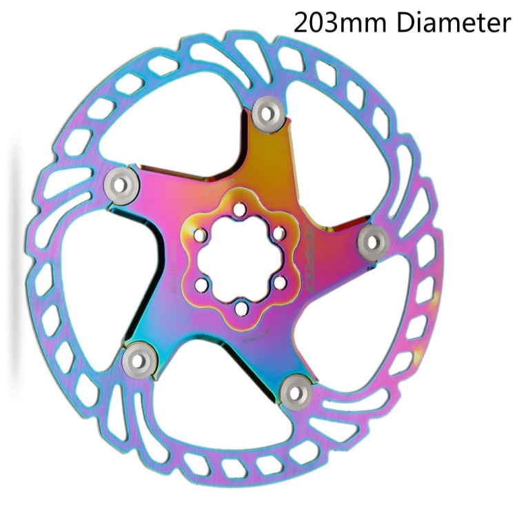 Skorter | IIIPRO Floating Disc Road Mountain Bike Six Nail Disc Brake Disc, Size:203mm(Colorful)
