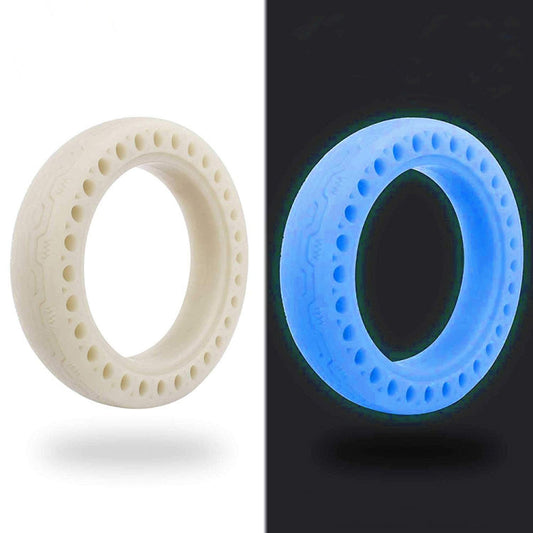 Skorter | M0137 For Xiaomi Mijia M365 Electric Scooter Accessories 8.5 inch Shock-absorbing Pattern Honeycomb Solid Tire Fluorescent Tire(Fluorescent Blue)