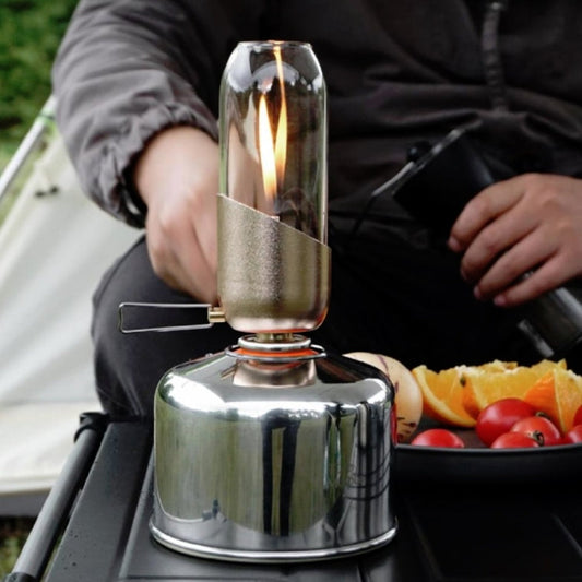 Skorter | Fire-Maple Outdoor Metal Gas Tank Cover Camping G2 Flat Gas Tank Metal Cover(Bright Silver)