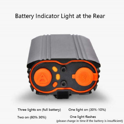 Skorter | Bicycle Front Light USB Charging T6 Cycling Light Waterproof Mountain Bike Light(Black)