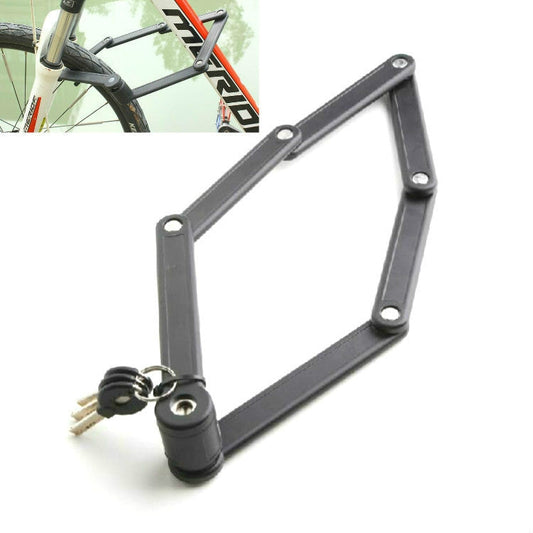 Skorter | Tonyon Universal Anti-hydraulic Scissors Bicycle Lock Four-section Folding Mountain Bike Lock(Black)