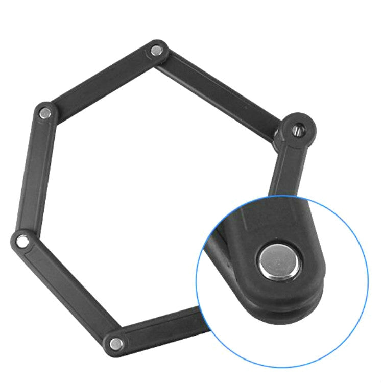 Skorter | Tonyon Universal Anti-hydraulic Scissors Bicycle Lock Four-section Folding Mountain Bike Lock(Black)