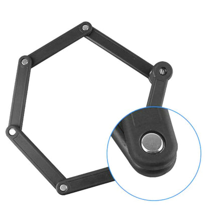 Skorter | Tonyon Universal Anti-hydraulic Scissors Bicycle Lock Four-section Folding Mountain Bike Lock(Black)