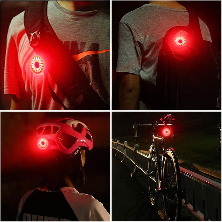 Skorter | Bicycle Smart Sensor Brake Light USB Tail Light Warning Light(Black)