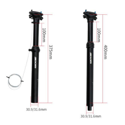 Skorter | ZOOM Bicycle Wire-Controlled Hydraulic Lift Seat Tube Mountain Bike Seatpost, Size:31.6mm, Specification:400mm Internal Routing