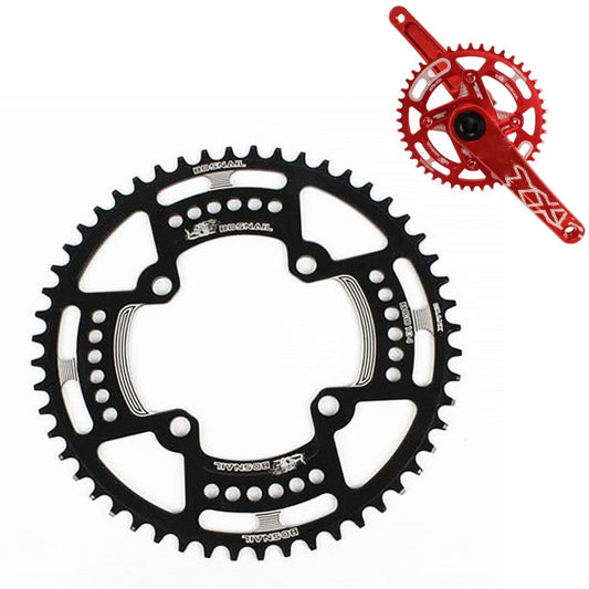 Skorter | Snail Positive And Negative Tooth Discs Mountain Bike Single Disc Large Tooth Disc 104mm Bcd, Specification:46T(Black)