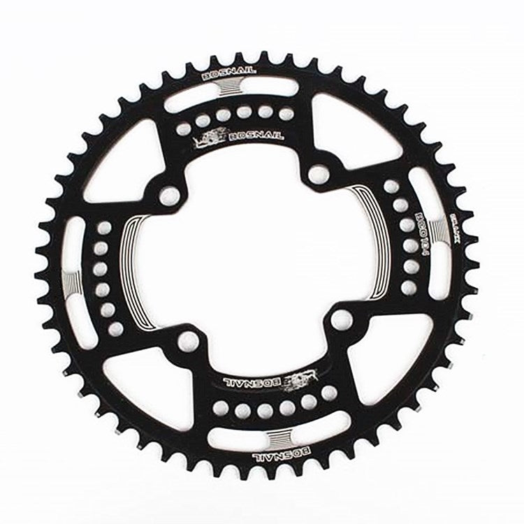 Skorter | Snail Positive And Negative Tooth Discs Mountain Bike Single Disc Large Tooth Disc 104mm Bcd, Specification:46T(Black)