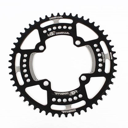 Skorter | Snail Positive And Negative Tooth Discs Mountain Bike Single Disc Large Tooth Disc 104mm Bcd, Specification:46T(Black)