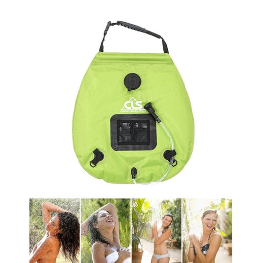 Skorter | Outdoor Bathing Bag Self-driving Camping Solar Hot Water Bottle 20L Water Storage Bag(Grass Green)