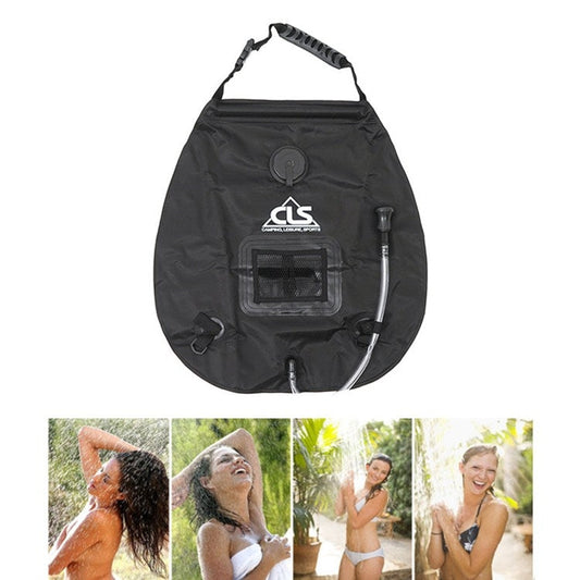 Skorter | Outdoor Bathing Bag Self-driving Camping Solar Hot Water Bottle 20L Water Storage Bag(Black)