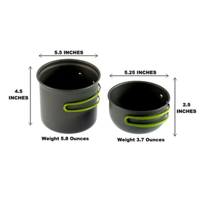 Skorter | Outdoor Hiking Camping Wood Stove Set With Cutlery(Fruit Green Handle)