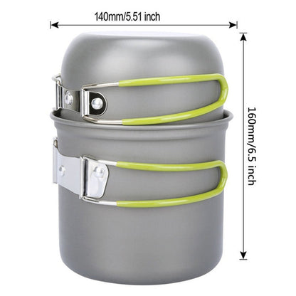 Skorter | Outdoor Hiking Camping Wood Stove Set With Cutlery(Orange Handle)