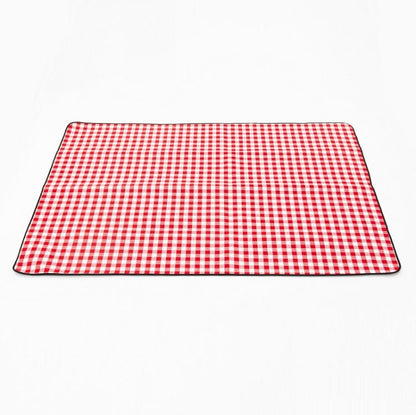 Skorter | FP1409 6mm Thickened Moisture-Proof Beach Mat Outdoor Camping Tent Mat Without Storage Bag, Size:200x200cm(Red White Grid)