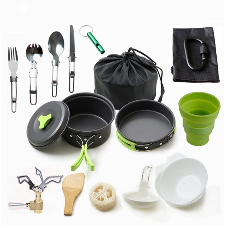 Skorter | Camping cookware Outdoor cookware set(Green)