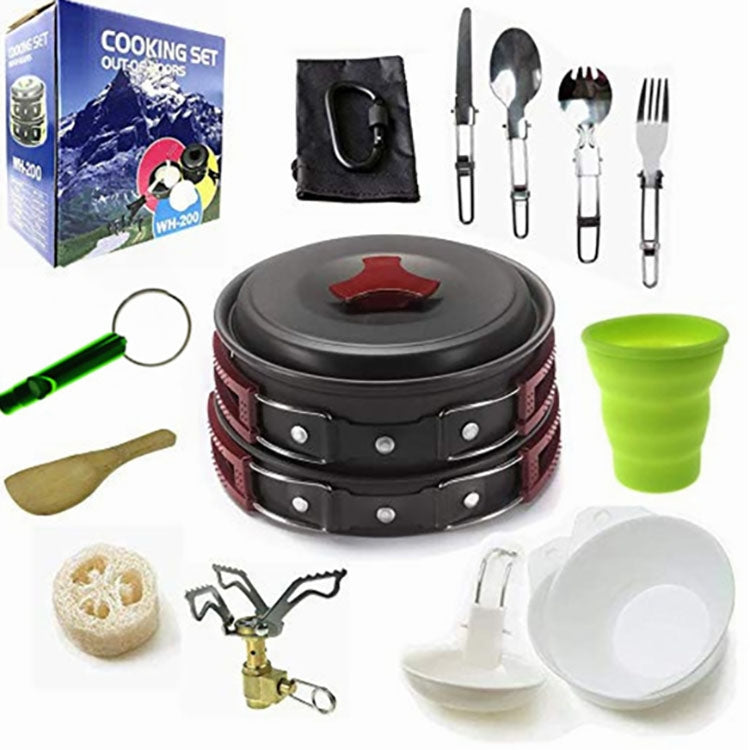Skorter | Camping cookware Outdoor cookware set(Red)