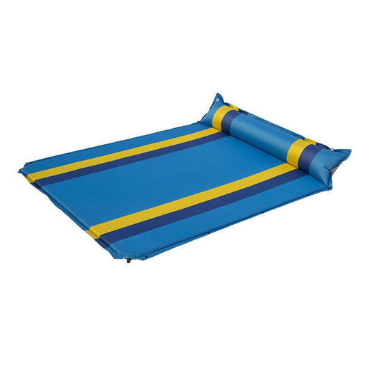 Skorter | Color Matching Automatic Inflatable Outdoor Sports Double Camping Air Cushion, Size:190x130x3.5cm(Blue)