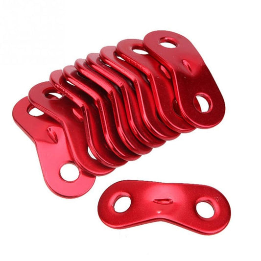 Skorter | 10 PCS Outdoor Camping Aluminum Alloy Cord Runners Rope Tensioners Tent Guy Line Rope Tensioners(Red)