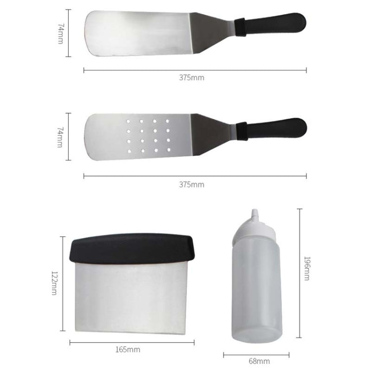 Skorter | 15 PCS/Set Outdoor Stainless Steel Barbecue Tool Set Tomato Sauce Bottle BBQ Grill Set