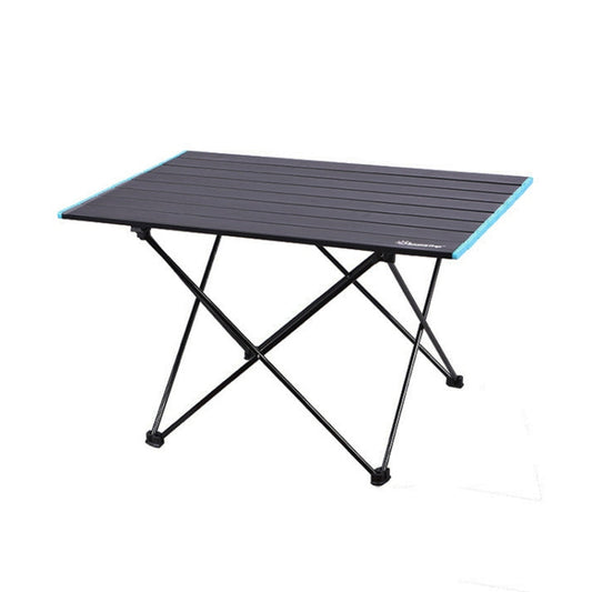 Skorter | Outdoor Aluminum Alloy Folding Table Camping Picnic Portable Folding Table Barbecue Table Stall Small Dining Table, Size:Large