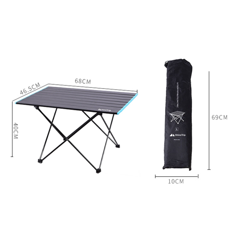 Skorter | Outdoor Aluminum Alloy Folding Table Camping Picnic Portable Folding Table Barbecue Table Stall Small Dining Table, Size:Large