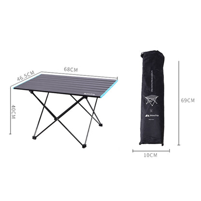 Skorter | Outdoor Aluminum Alloy Folding Table Camping Picnic Portable Folding Table Barbecue Table Stall Small Dining Table, Size:Large