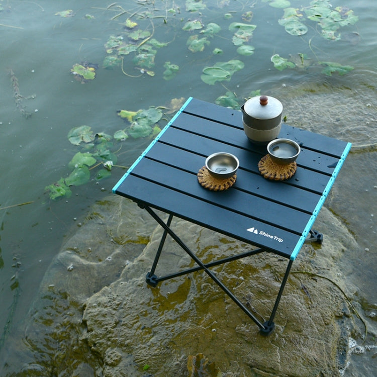 Skorter | Outdoor Aluminum Alloy Folding Table Camping Picnic Portable Folding Table Barbecue Table Stall Small Dining Table, Size:Large