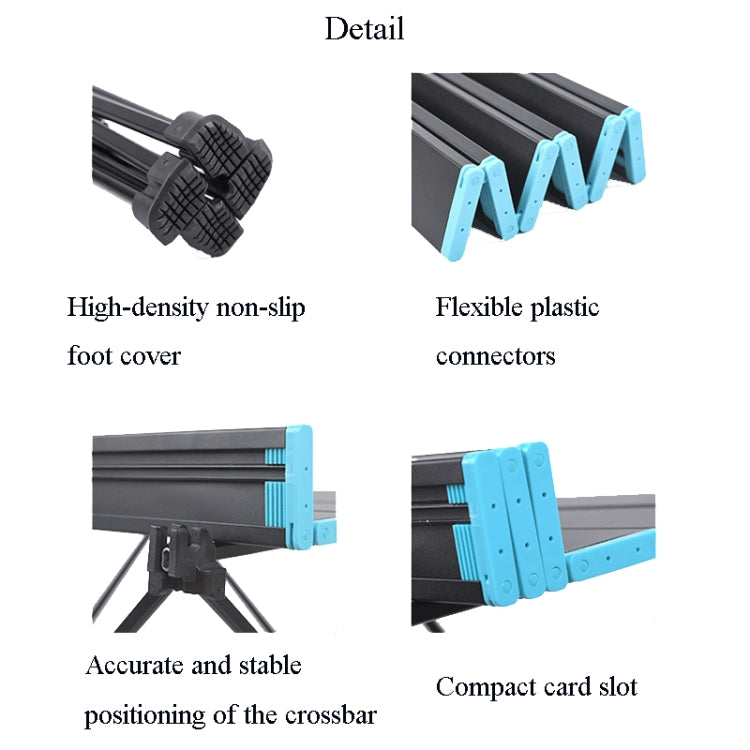 Skorter | Outdoor Aluminum Alloy Folding Table Camping Picnic Portable Folding Table Barbecue Table Stall Small Dining Table, Size:Large