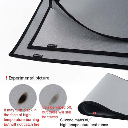 Skorter | CLS Outdoor Camping Fireproof Cloth Picnic Barbecue Heat Insulation Mat Flame Retardant Fiberglass Fire Blanket, Size:105x60cm