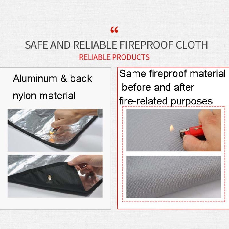 Skorter | CLS Outdoor Camping Fireproof Cloth Picnic Barbecue Heat Insulation Mat Flame Retardant Fiberglass Fire Blanket, Size:105x60cm