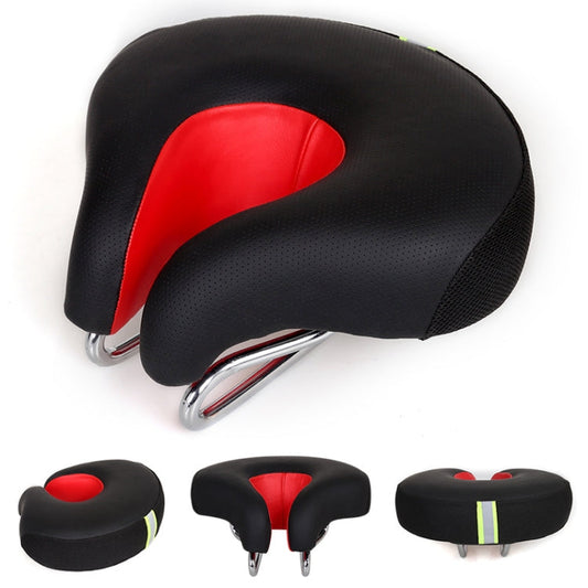 Skorter | Noseless Bicycle Saddle Mountain Bike Thickened  Soft Cushion(Red)