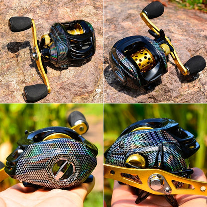 Skorter | PROBEROS Metal Drop Wheel 18+1 Axis Lure Fish Wheel, Style: DW132SR Right Hand