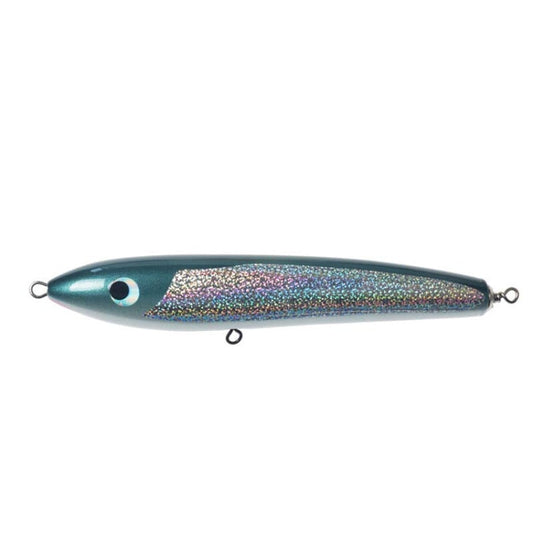 Skorter | 120g 22cm Floating Water Wooden Handmade Big Pencil  Deep Sea Boat Fishing Wave Lying Tuna Bait(Green Laser)
