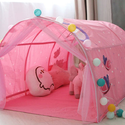 Skorter | Children Home Bed Crawl Tunnel Game House Tent, Style:Pink