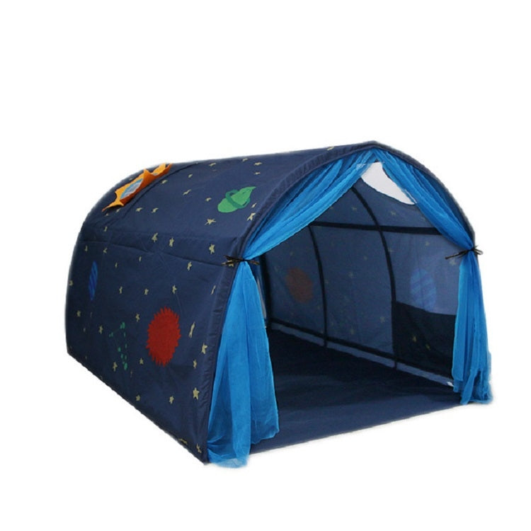 Skorter | Children Home Bed Crawl Tunnel Game House Tent, Style:Blue with Mosquito Net