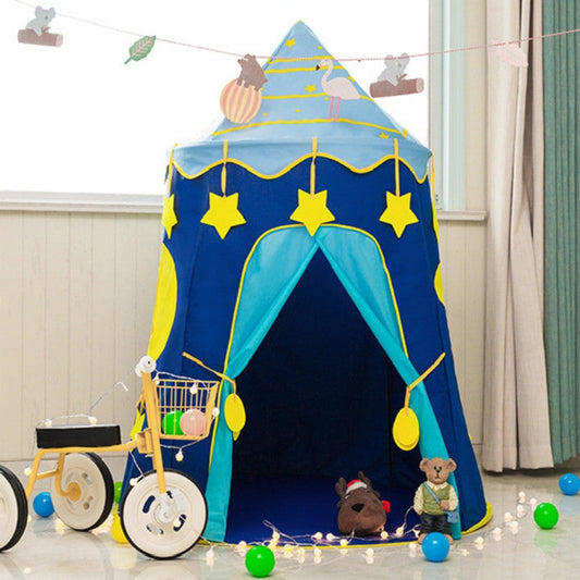 Skorter | Children Indoor Toy House Yurt Game Tent(Blue)